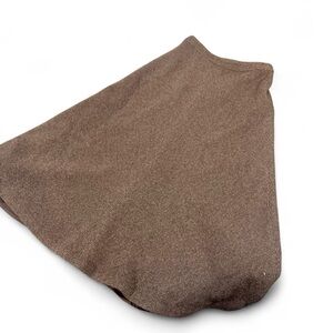 Vintage 90s Ralph Lauren Chocolate Brown Herringbone Wool A line Maxi Skirt